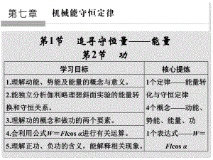 高中物理 第7章 機械能守恒定律 第1節(jié) 追尋守恒量——能量 第2節(jié) 功課件 新人教版必修2