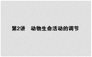 高考生物二輪專題總復習 第一部分 整合考點 專題五 生命系統(tǒng)的穩(wěn)態(tài)及調(diào)節(jié) 5.2 動物生命活動的調(diào)節(jié)課件