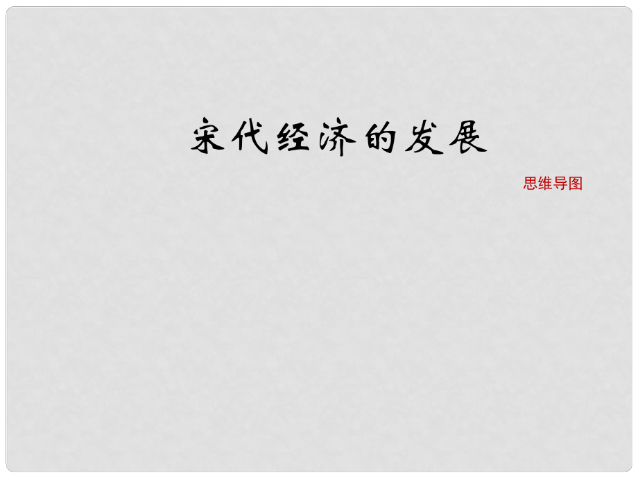 七年級歷史下冊 第2單元 遼宋夏金元時期：民族關系發(fā)展和社會變化 第9課《宋代經(jīng)濟的發(fā)展》思維導圖素材 新人教版_第1頁