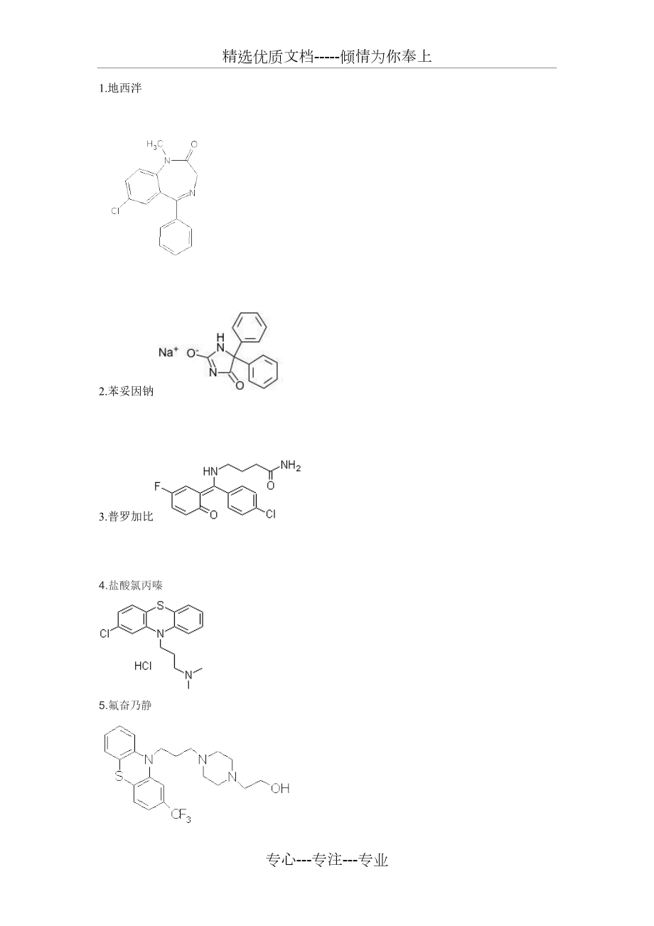 药物化学药物结构式(共11页)_第1页