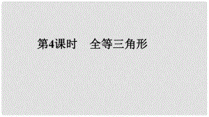 中考數(shù)學專題復習 過關集訓 第四單元 三角形 第4課時 全等三角形課件 新人教版