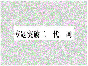 中考英語專題高分練 專題突破二 代詞實(shí)用課件