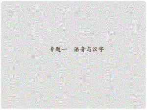 八年級語文下冊 專題一 語音與漢字課件 新人教版