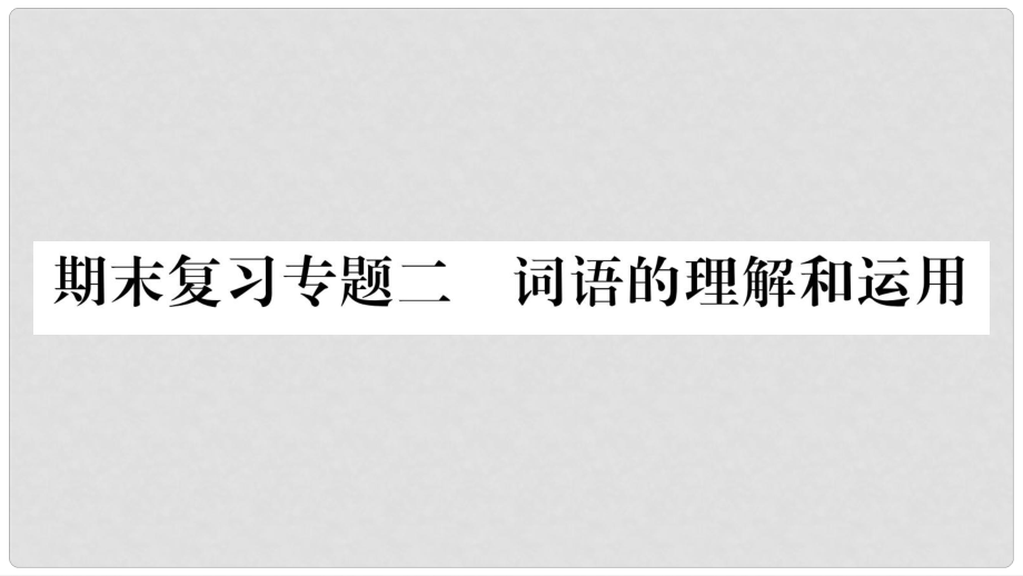 八年級(jí)語文上冊 期末復(fù)習(xí)專題2 詞語的理解和運(yùn)用習(xí)題課件 新人教版_第1頁