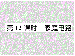 浙江省中考科學(xué)復(fù)習(xí) 第2部分 物質(zhì)科學(xué)（一）第12課時 家庭電路（精練）課件