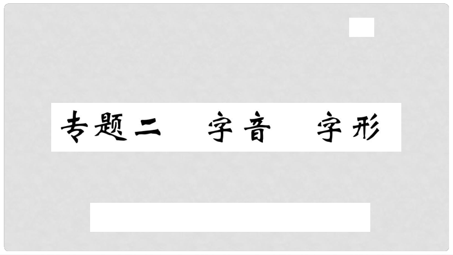 九年級(jí)語文上冊(cè) 專題二 字音 字形習(xí)題課件 新人教版_第1頁