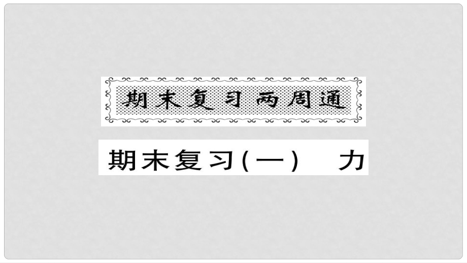 八年级物理下册 期末复习一 力习题课件 （新版）新人教版_第1页