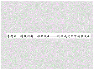 中考歷史總復習 第二編 熱點專題速查篇 專題4 科技創(chuàng)新 推動發(fā)展—科技成就及可持續(xù)發(fā)展（精講）課件