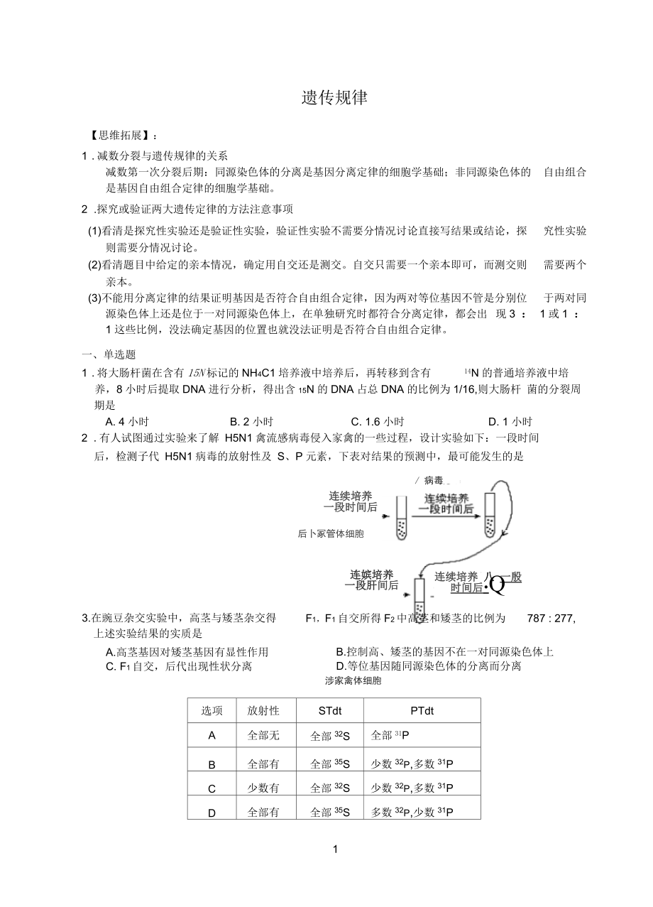 跟蹤評價(jià)5【遺傳規(guī)律】_第1頁