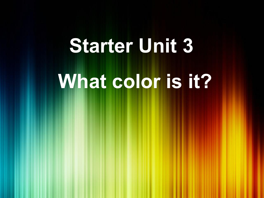 人教版七年級英語上冊Starter Unit3_第1頁