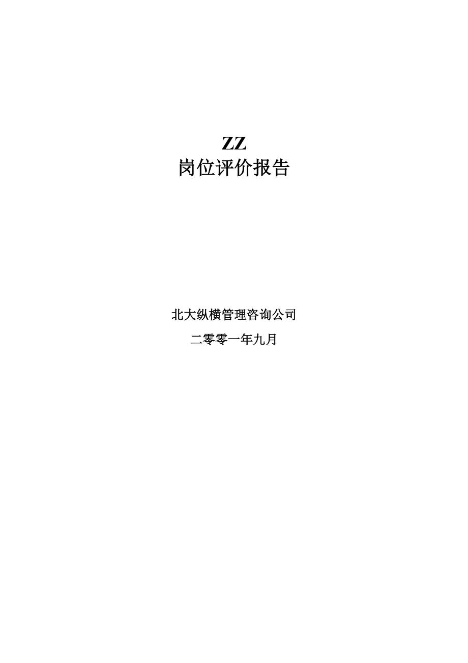 ZZ岗位评价报告_第1页