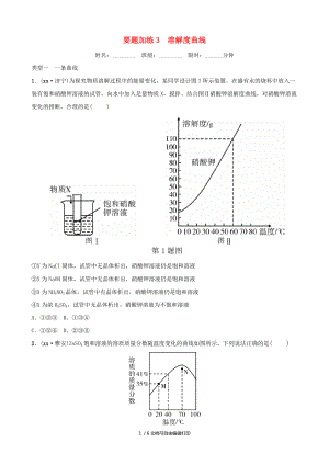 江西專版中考化學總復習要題加練3溶解度曲線