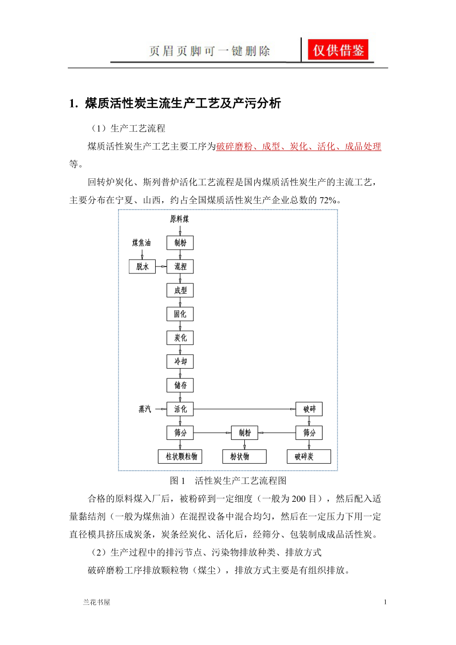 活性炭生产工艺简介一类严选_第1页