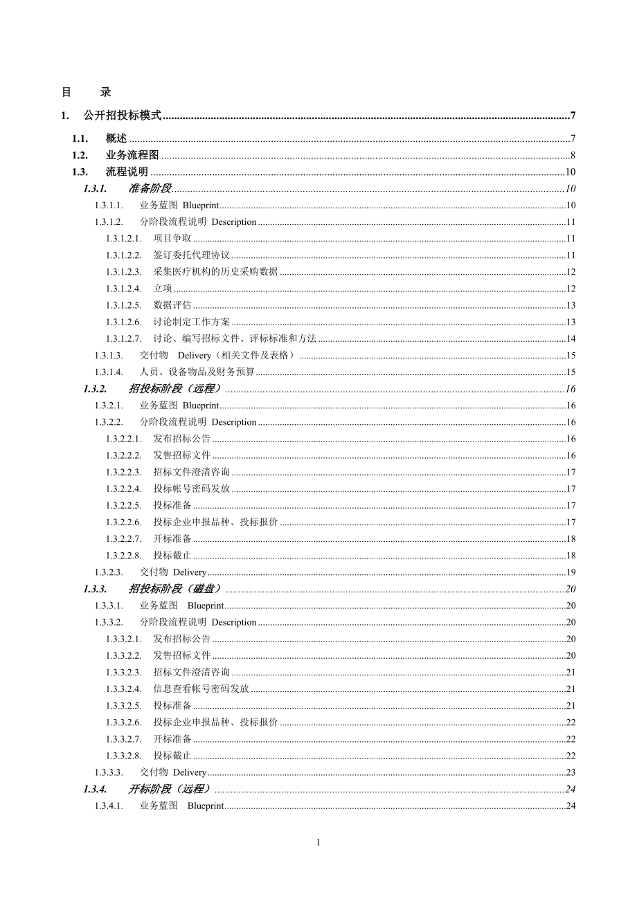 医院传统集中采购 项目流程操作手册_第1页