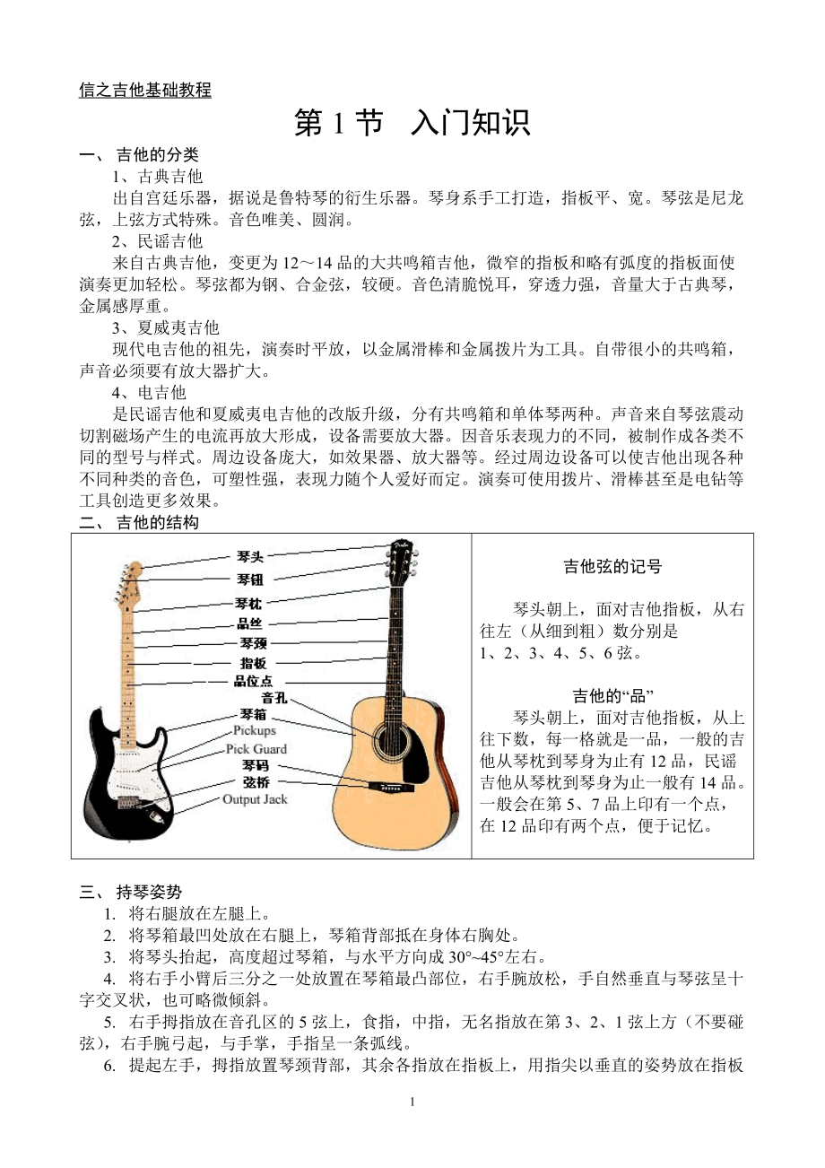 信之吉他基础教程_第1页