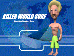 最新运动类PPT模板killerworldsurf