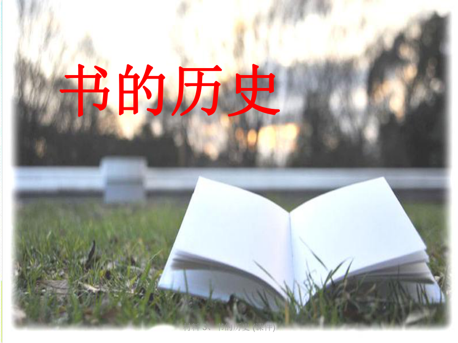 《書(shū)的歷史》優(yōu)秀課件_第1頁(yè)