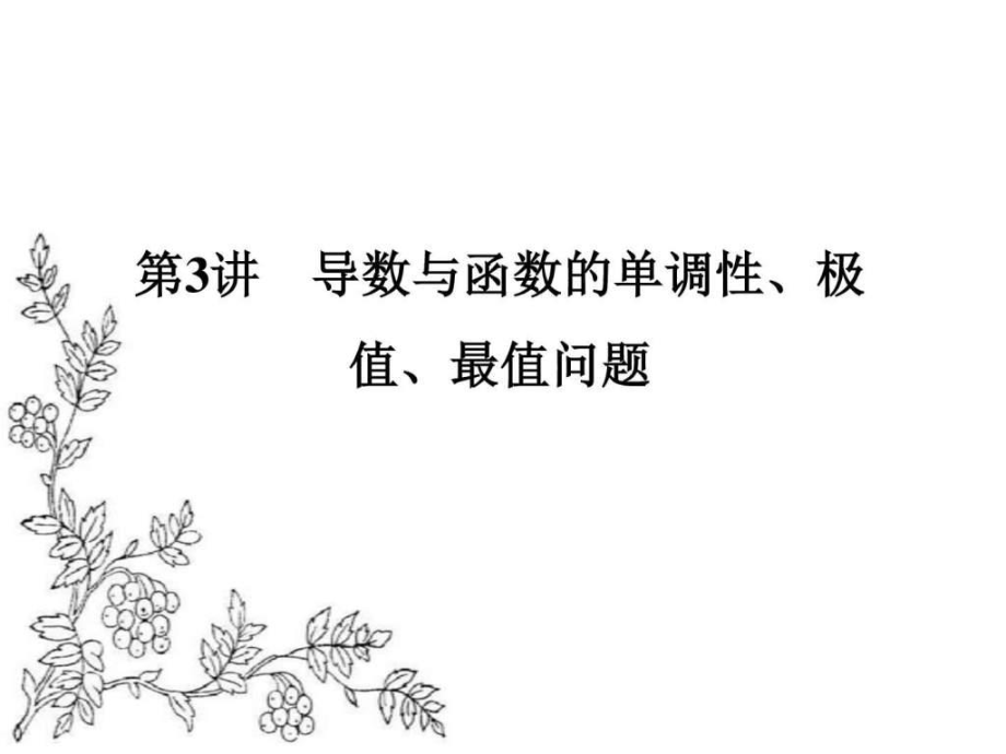 ..二輪復(fù)習(xí)(江蘇專用)課件專題1 函數(shù)與導(dǎo)數(shù)、不等式 _第1頁