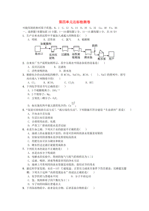 九年級化學上冊 第四單元 達標檢測卷 新版新人教版