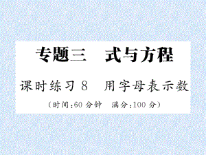 小升初數(shù)學(xué)專題復(fù)習(xí)習(xí)題課件－專題3式與方程課時練習(xí)8用字母表示數(shù)｜人教新課標(biāo) (共18張PPT)教學(xué)文檔