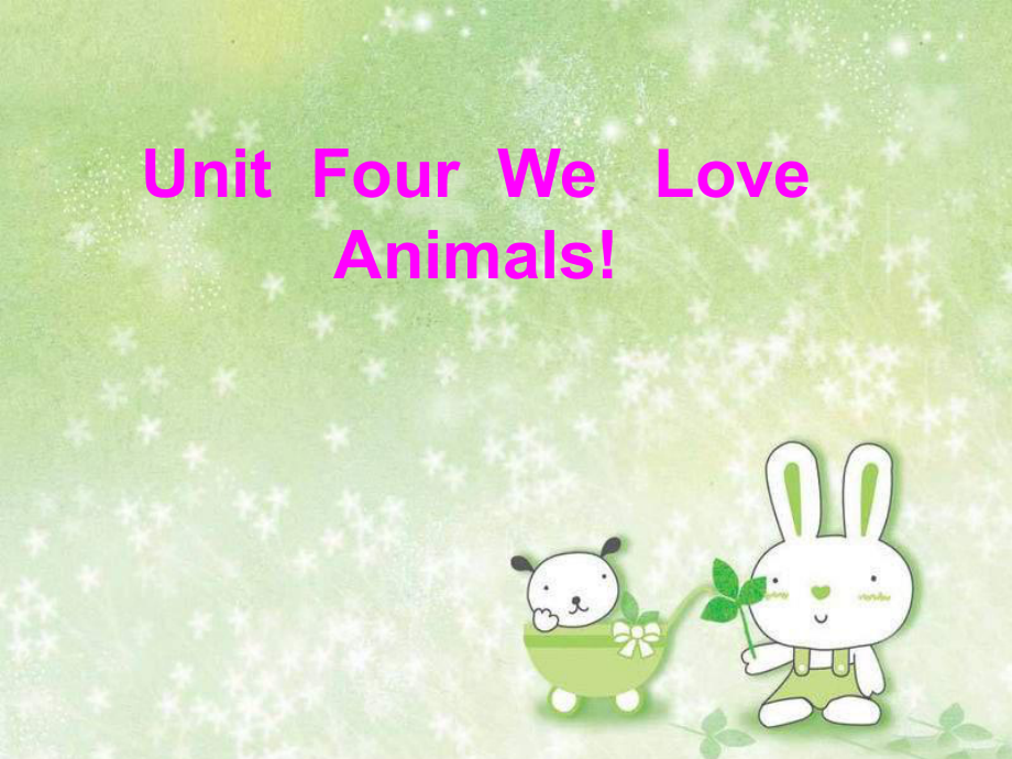 三年級上冊英語課件－Unit4 We Love Animals partA ｜人教PEP (共31張PPT)教學(xué)文檔_第1頁