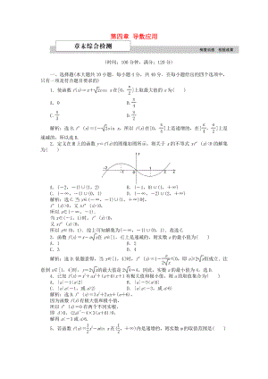 高中數(shù)學(xué) 第四章 導(dǎo)數(shù)應(yīng)用單元測試2 北師大版選修11