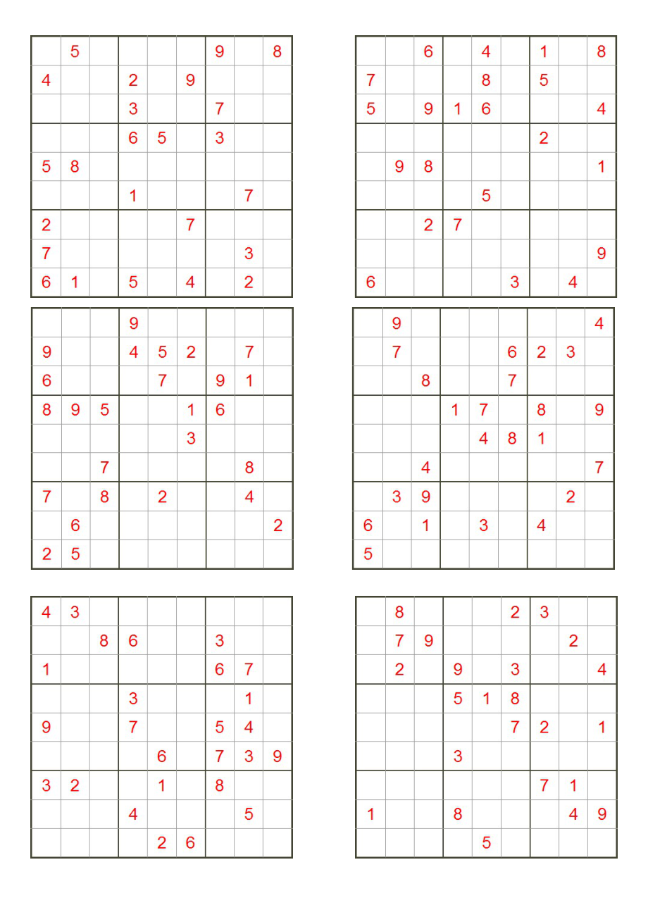 简单数独题目九宫格图片
