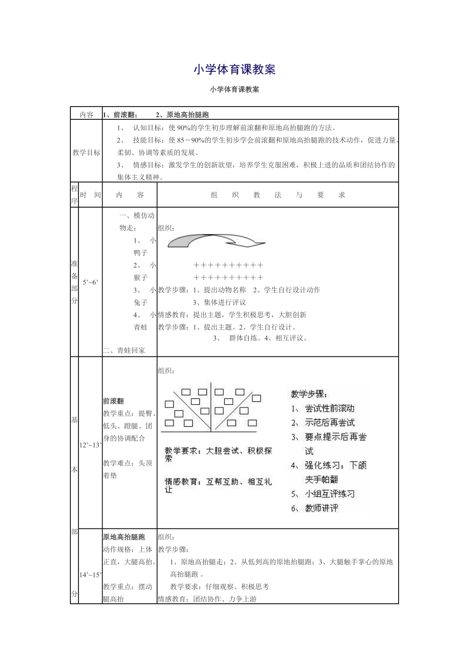 小學(xué)體育課教案 (3)_第1頁(yè)