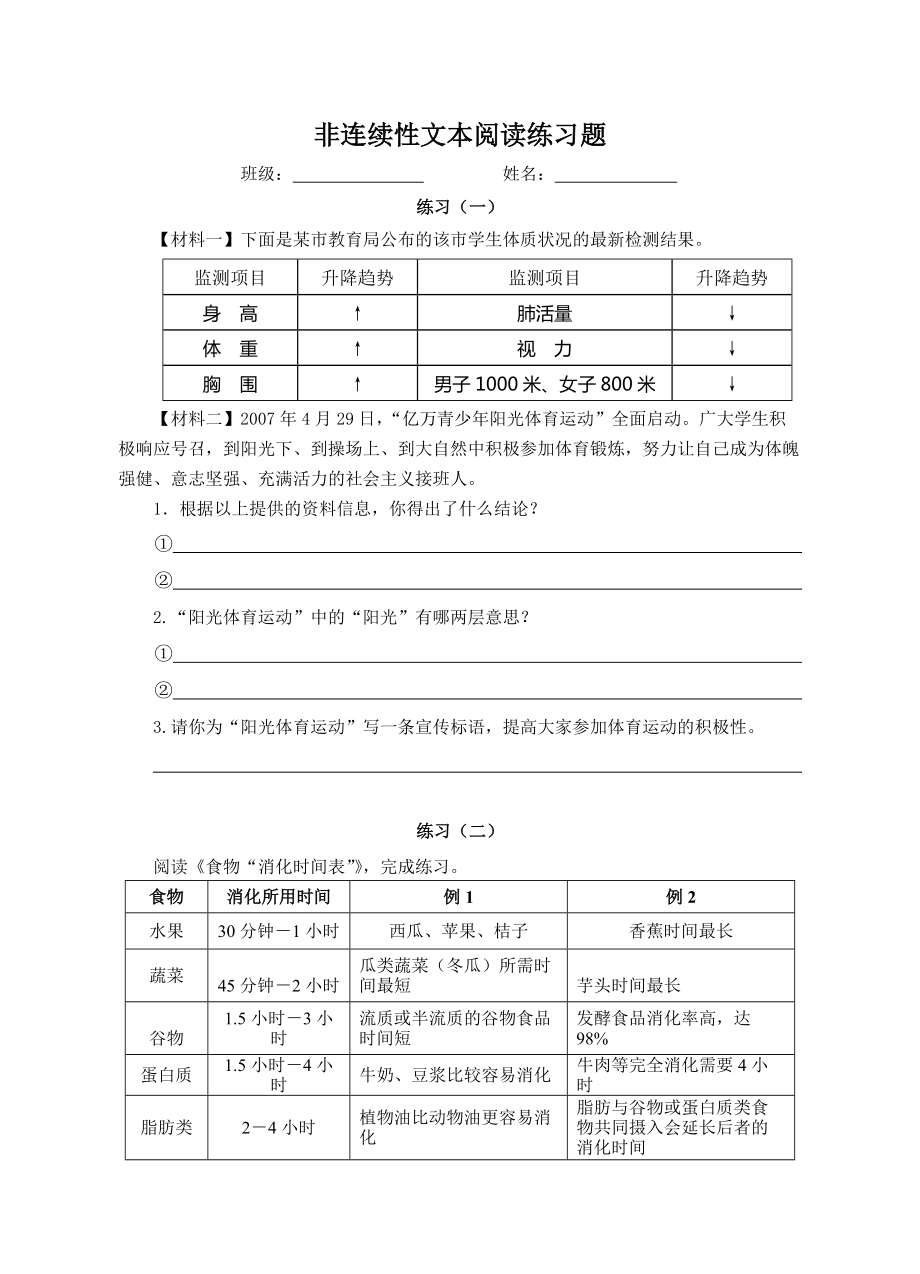 六年級(jí)下冊(cè)語文素材 非連續(xù)性文本閱讀1蘇教版_第1頁