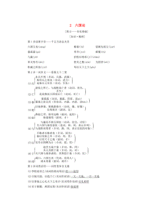 高中語文 第1單元 歷史坐標(biāo)上的沉思 2 六國論教師用書 魯人版必修4