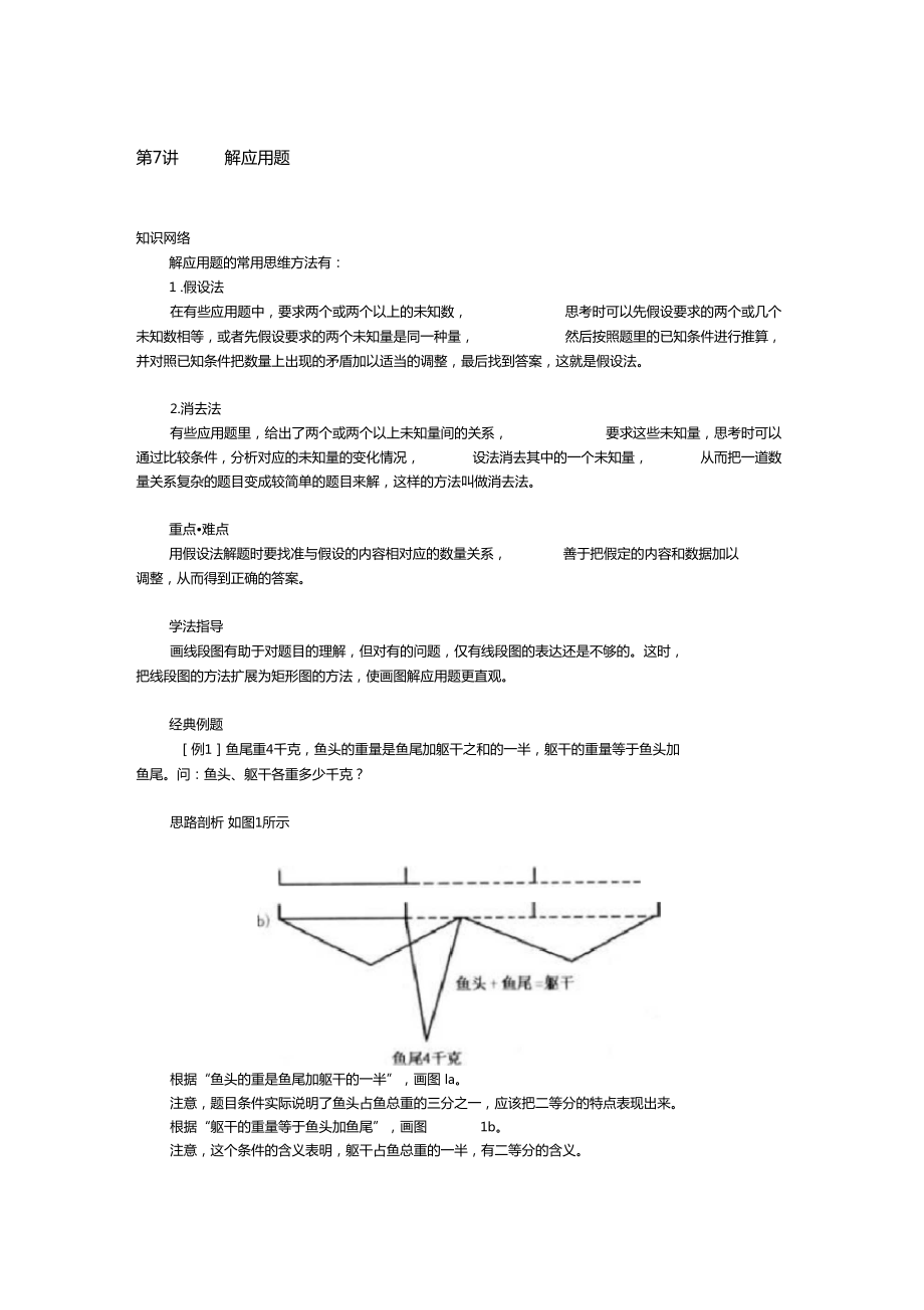 六年下册奥数试题-解应用题全国通用含答案_第1页