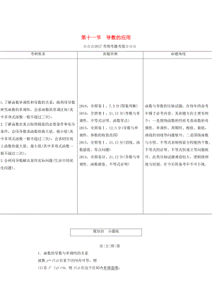 高考數(shù)學(xué)大一輪復(fù)習(xí) 第二章 函數(shù)、導(dǎo)數(shù)及其應(yīng)用 第十一節(jié) 導(dǎo)數(shù)的應(yīng)用教師用書 理