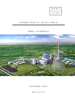 巴西坎迪奥塔（CANDIOTA）电厂二期C项目1×350MW工程调试、运行与性能试验招标书