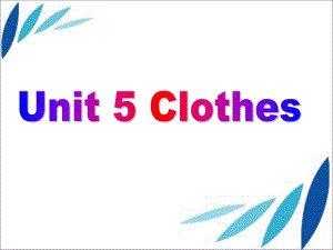 三年級上冊英語課件Unit 5 Clothes 4人教新起點