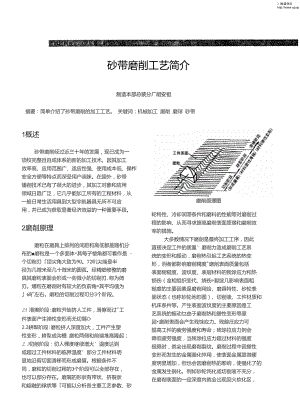 砂帶磨削工藝簡介