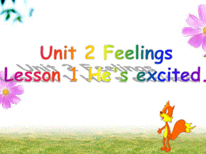 Unit 2 Feelings Lesson 1 He39;s excited 魯科版五四學(xué)制三起