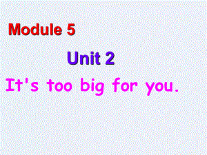 【優(yōu)選】五年級下冊英語課件Module 5 Unit 2 It39;s too big for you∣外研版三起