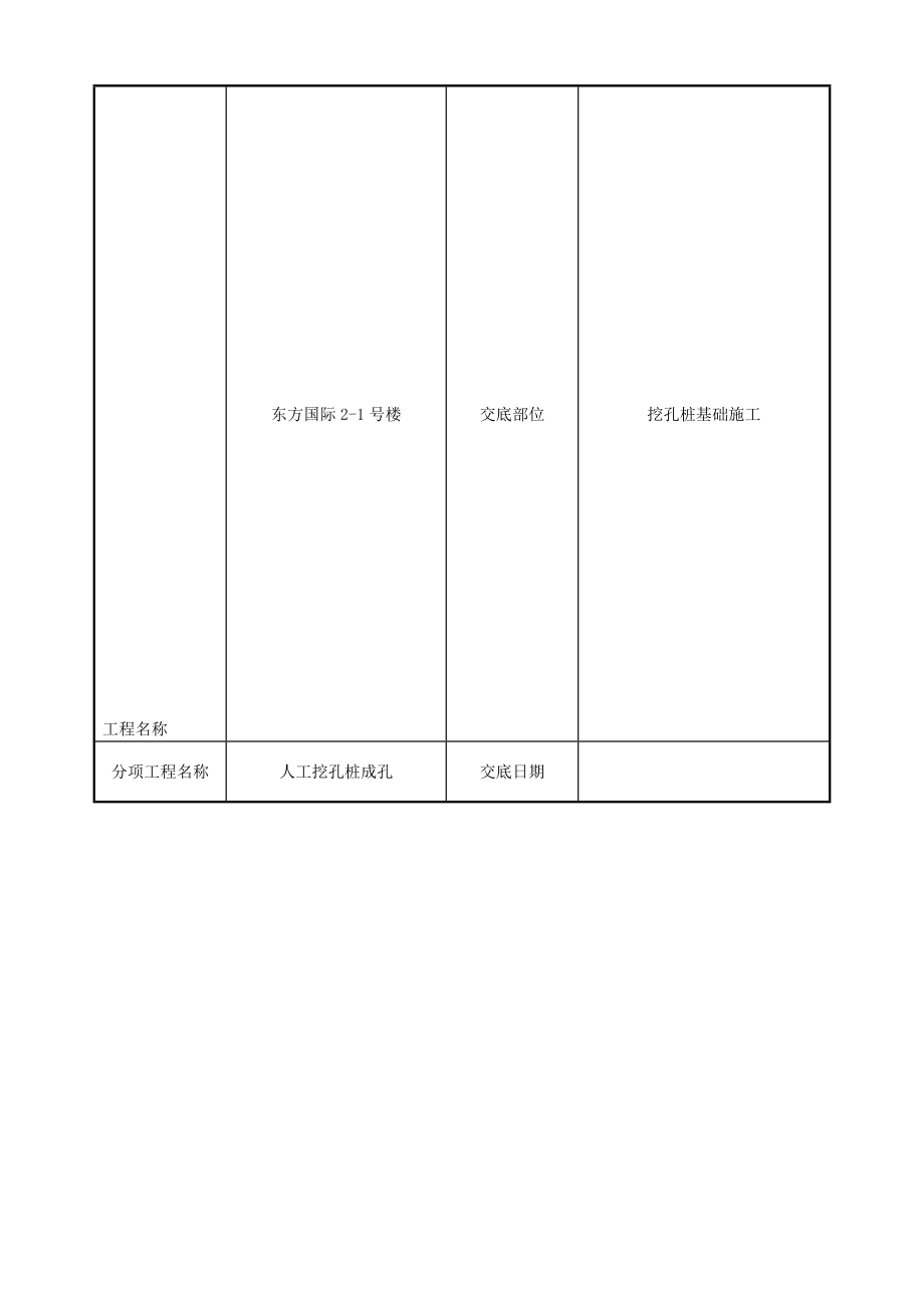 人工挖孔樁成孔技術交底 3_第1頁