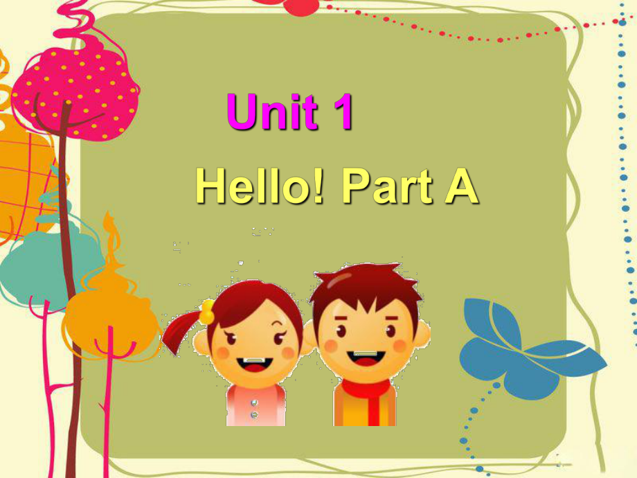 三年級(jí)上冊(cè)英語課件Unit 1Hello! Part A陜旅版_第1頁