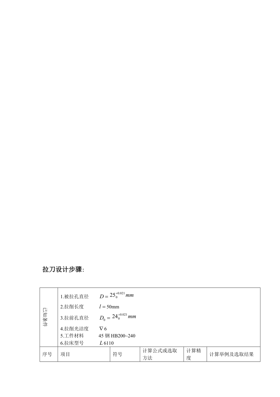 拉刀課程設(shè)計(jì) 周_第1頁(yè)