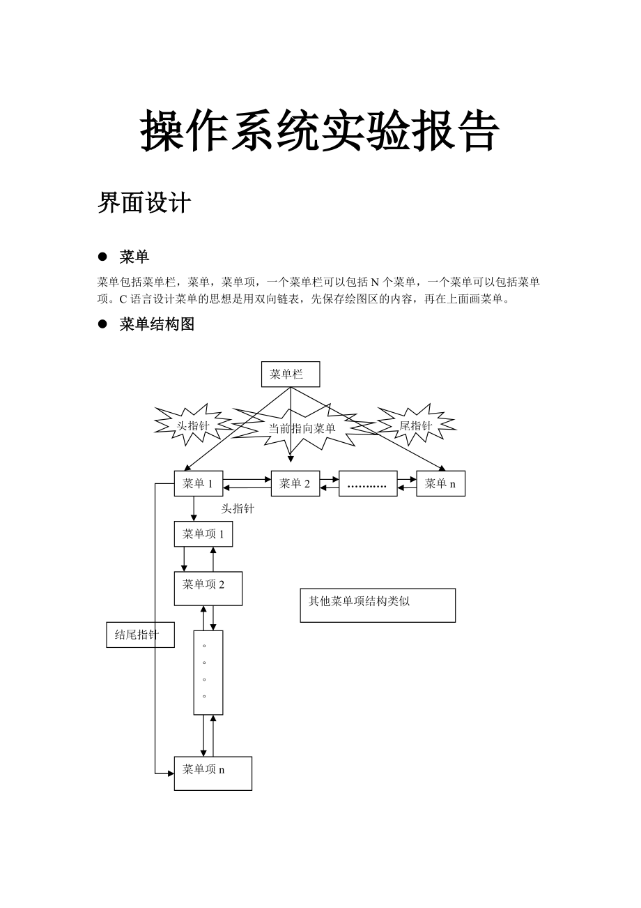 中南大學(xué) 操作系統(tǒng)實(shí)驗(yàn)報(bào)告課程設(shè)計(jì)報(bào)告_第1頁