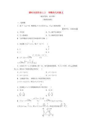 高中數(shù)學(xué) 課時分層作業(yè)2 導(dǎo)數(shù)的幾何意義 新人教A版選修22