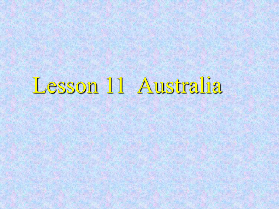 五年級(jí)上冊(cè)英語課件Lesson 11 Australia冀教版_第1頁