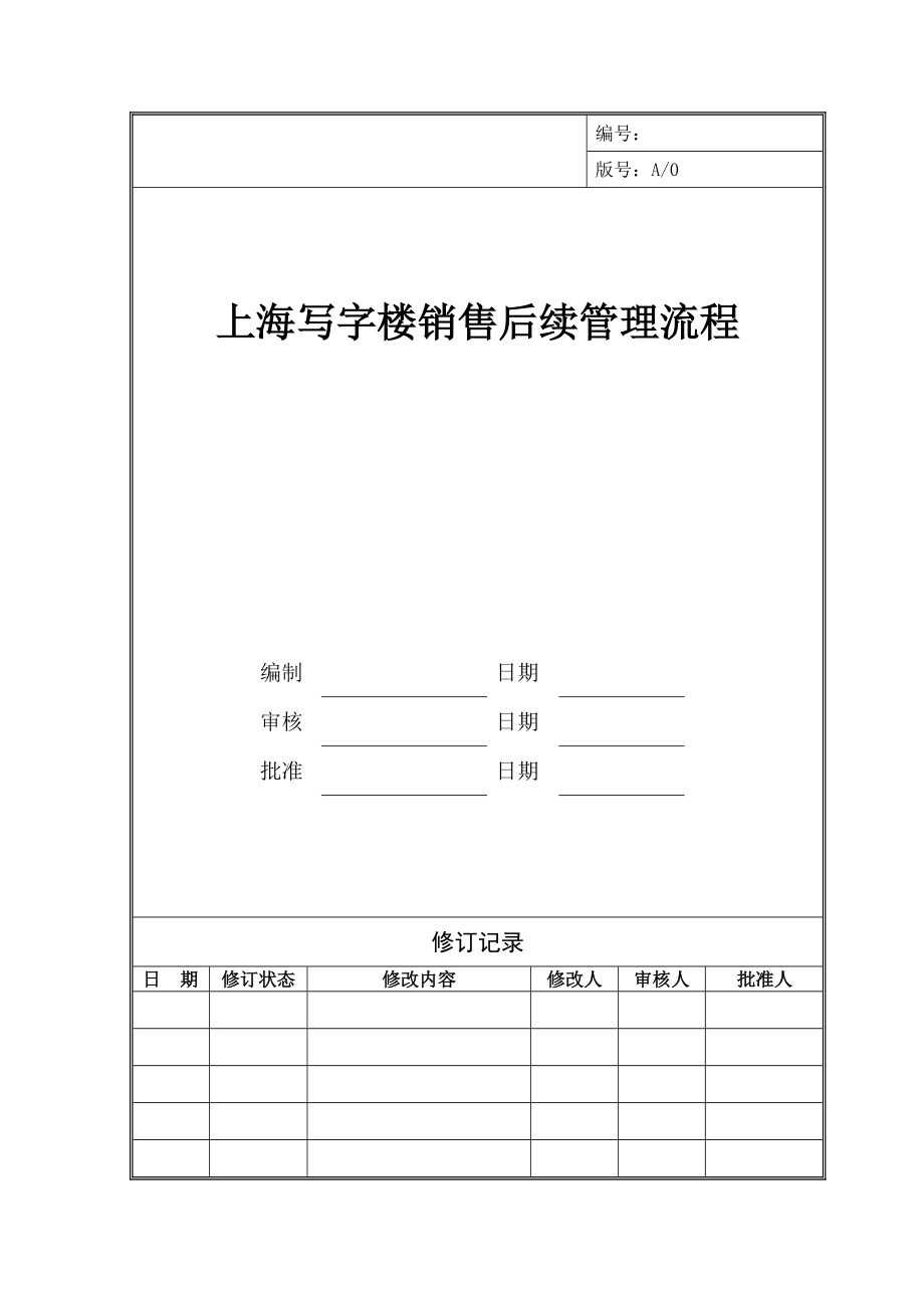 上海写字楼销售后续管理流程_第1页