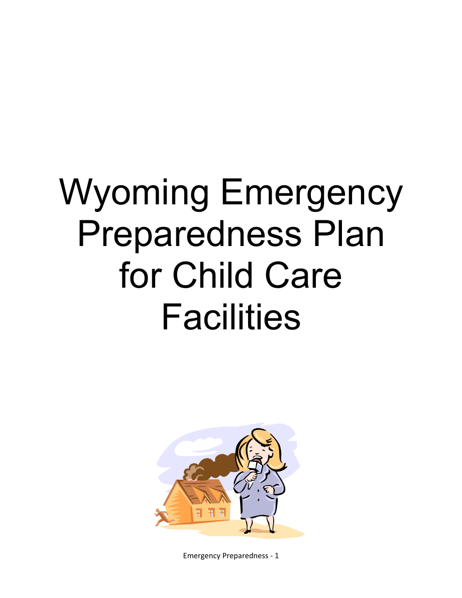 Wyoming Emergency Preparedness Plan for Child Care Facilities_第1页