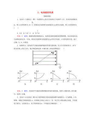 高考物理一輪復(fù)習(xí) 第7章 靜電場 第2講 電場能的性質(zhì)課時作業(yè)含解析