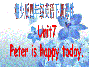 湘少版英語(yǔ)四下Unit7 Peter is happy todayPPT課件