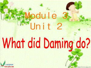 外研版(三起)五上Unit 2 What did Daming doppt課件1