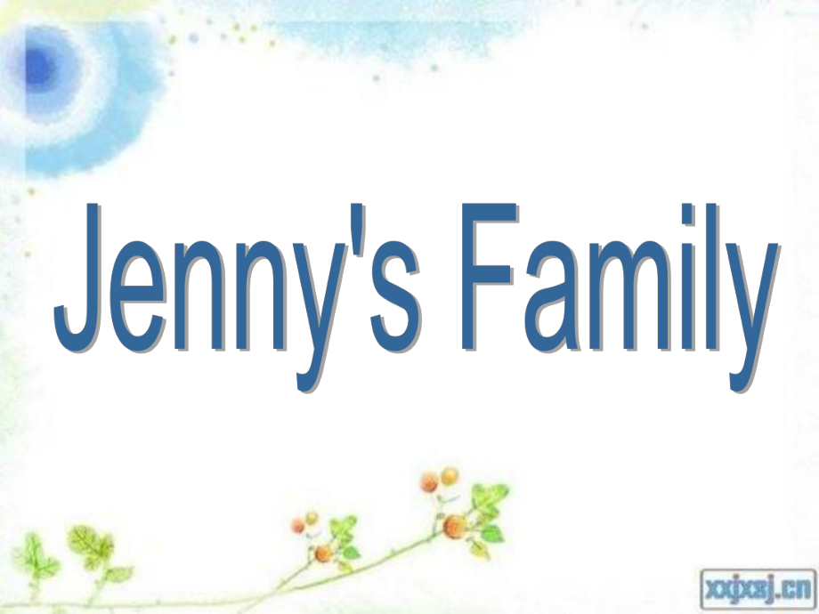 冀教版(一起)一下Lesson 8 Jenny’s Familyppt課件_第1頁