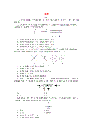 廣東省高考物理一輪基礎(chǔ)復(fù)習(xí)演練 專題12 磁場含解析